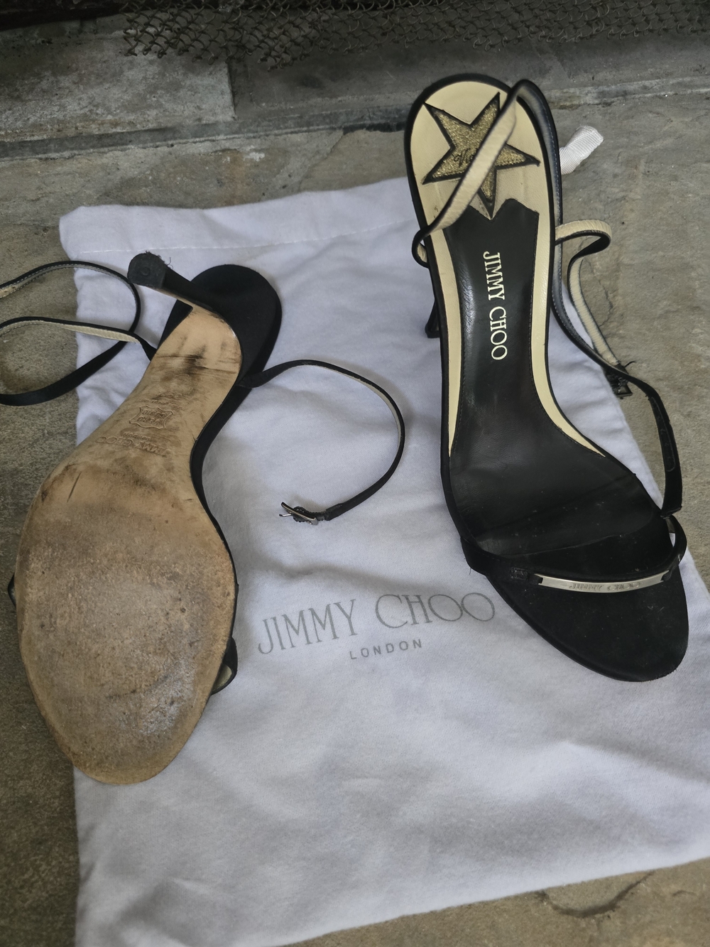 Jimmy Choo Black Strappy Sandals - Picture 5 of 7